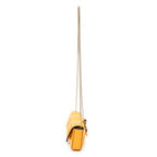 Shoulder Bag Nano Baguette Charm Yellow Zucca Embossed Leather