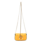 Shoulder Bag Nano Baguette Charm Yellow Zucca Embossed Leather