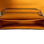 Shoulder Bag Nano Baguette Charm Yellow Zucca Embossed Leather