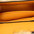 Shoulder Bag Nano Baguette Charm Yellow Zucca Embossed Leather