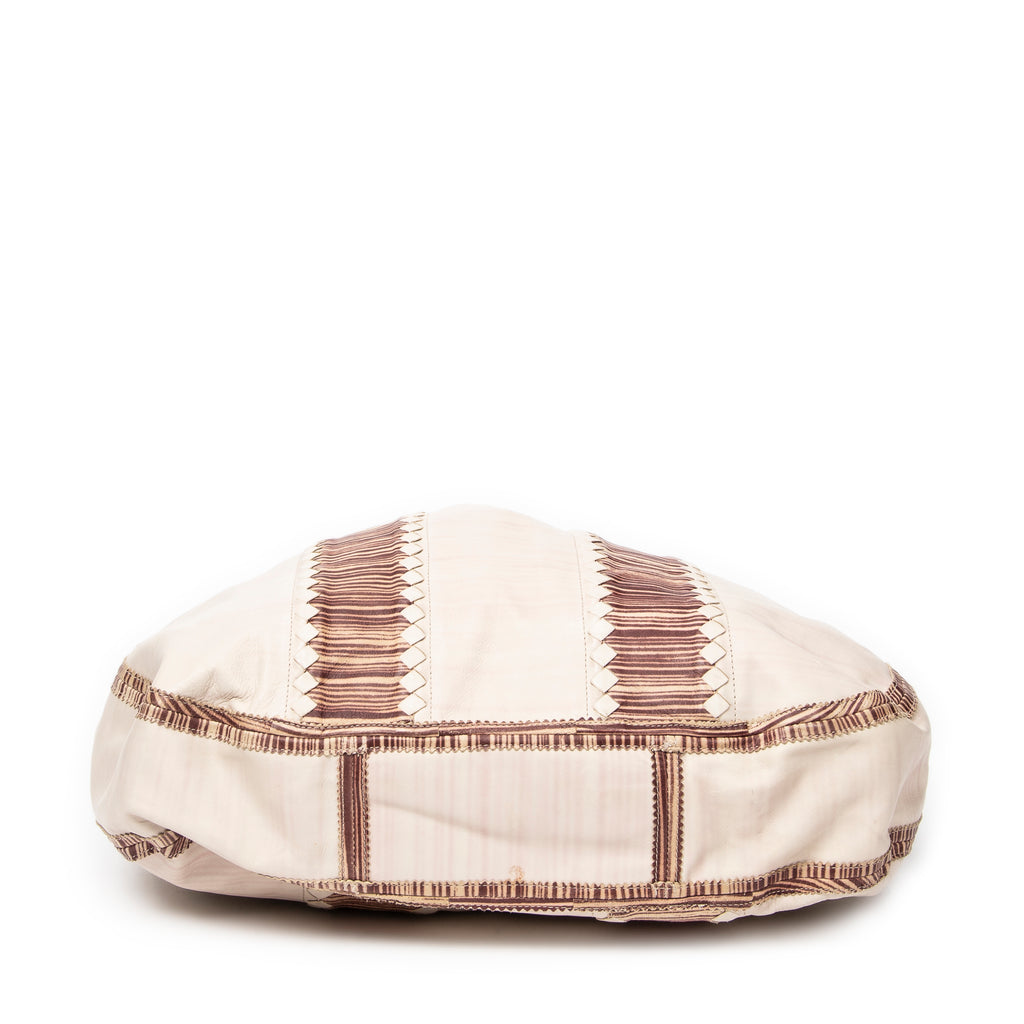 Bottega Veneta - Sac hobo à anse tressée grand modèle - Beige/Marron