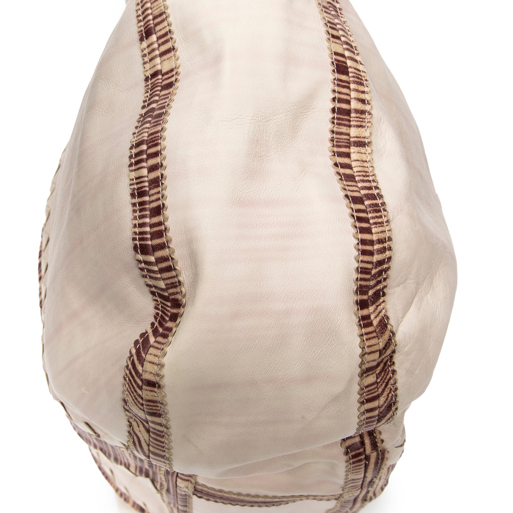 Bottega Veneta - Sac hobo à anse tressée grand modèle - Beige/Marron