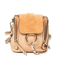 Backpack Mini Faye Backpack Beige Calfskin Leather