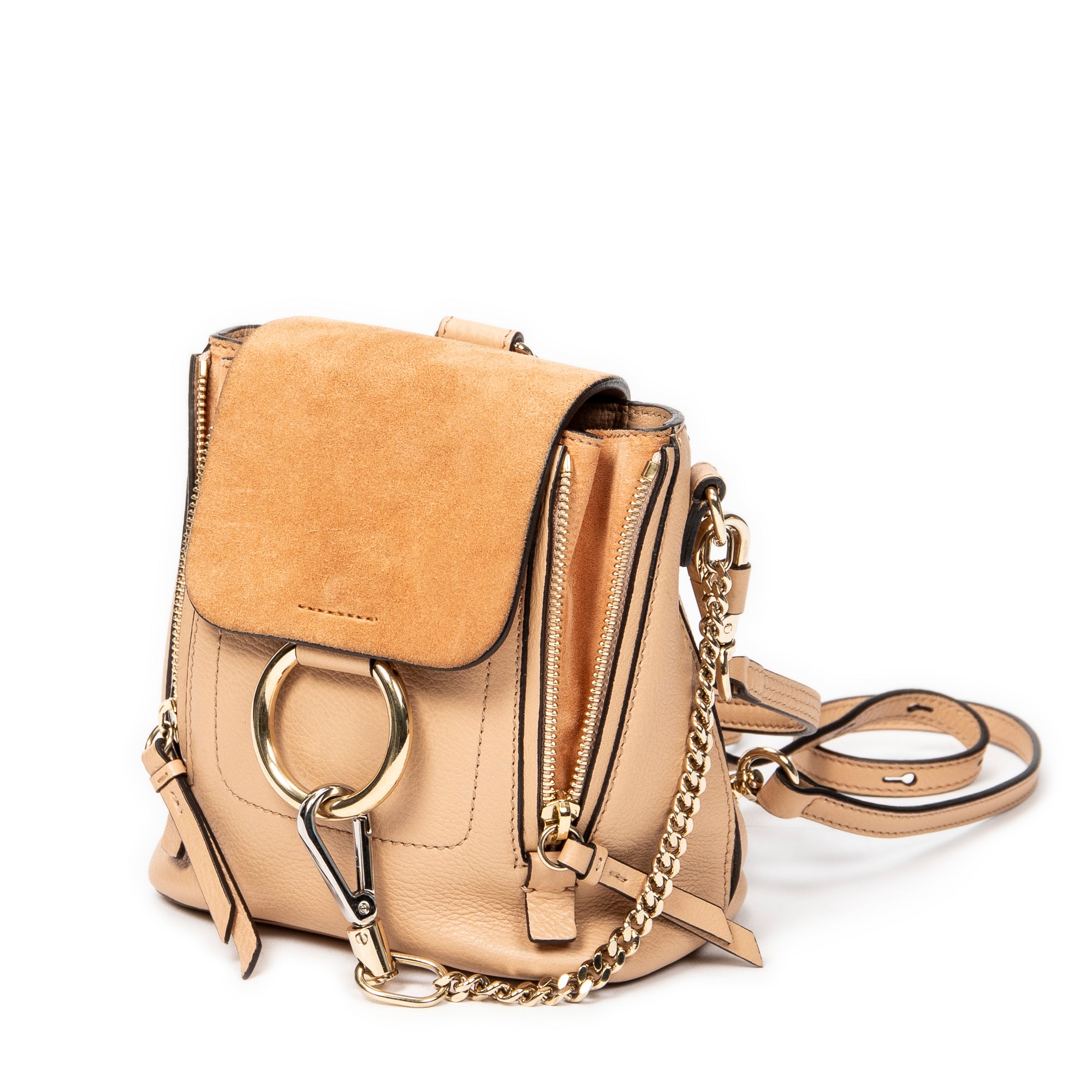 chlo mini faye backpack Chlo Brown thin shoulder straps and a long handle mean it can be carried any which way. Burgundy Chloe Faye Backpack Grey