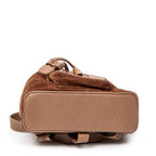 Backpack Mini Bamboo Backpack Brown Suede Leather