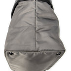 Shoulder Bag Reversible Tote Grey Nylon Canvas