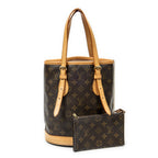 Shoulder Bag Bucket PM Brown Monogram Canvas