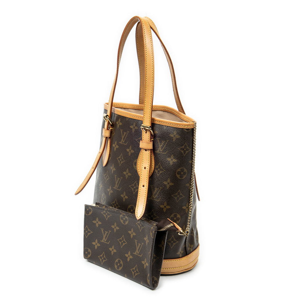 Shoulder Bag Bucket PM Brown Monogram Canvas