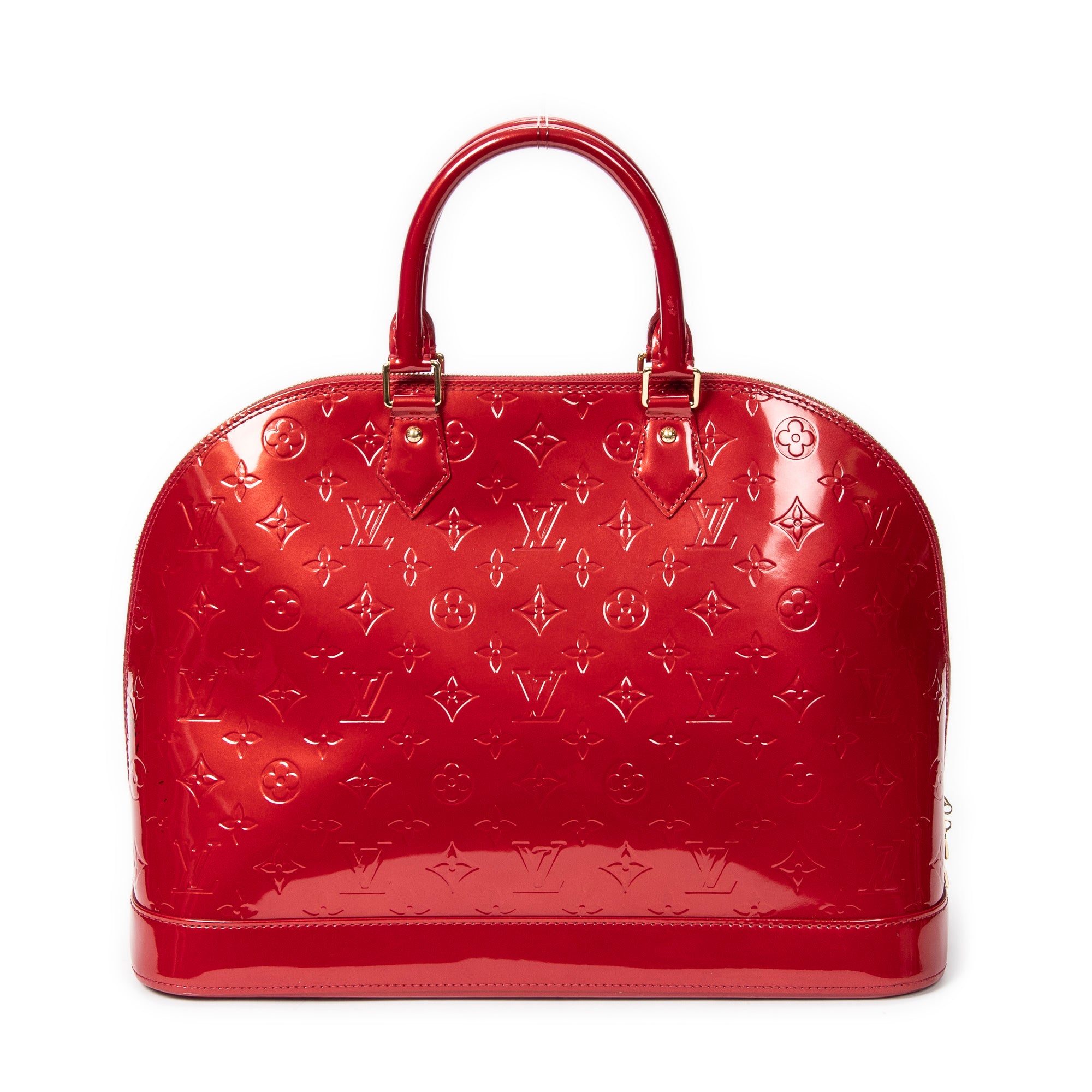 Bolso de mano Alma GM Vernis Monogram Rojo
