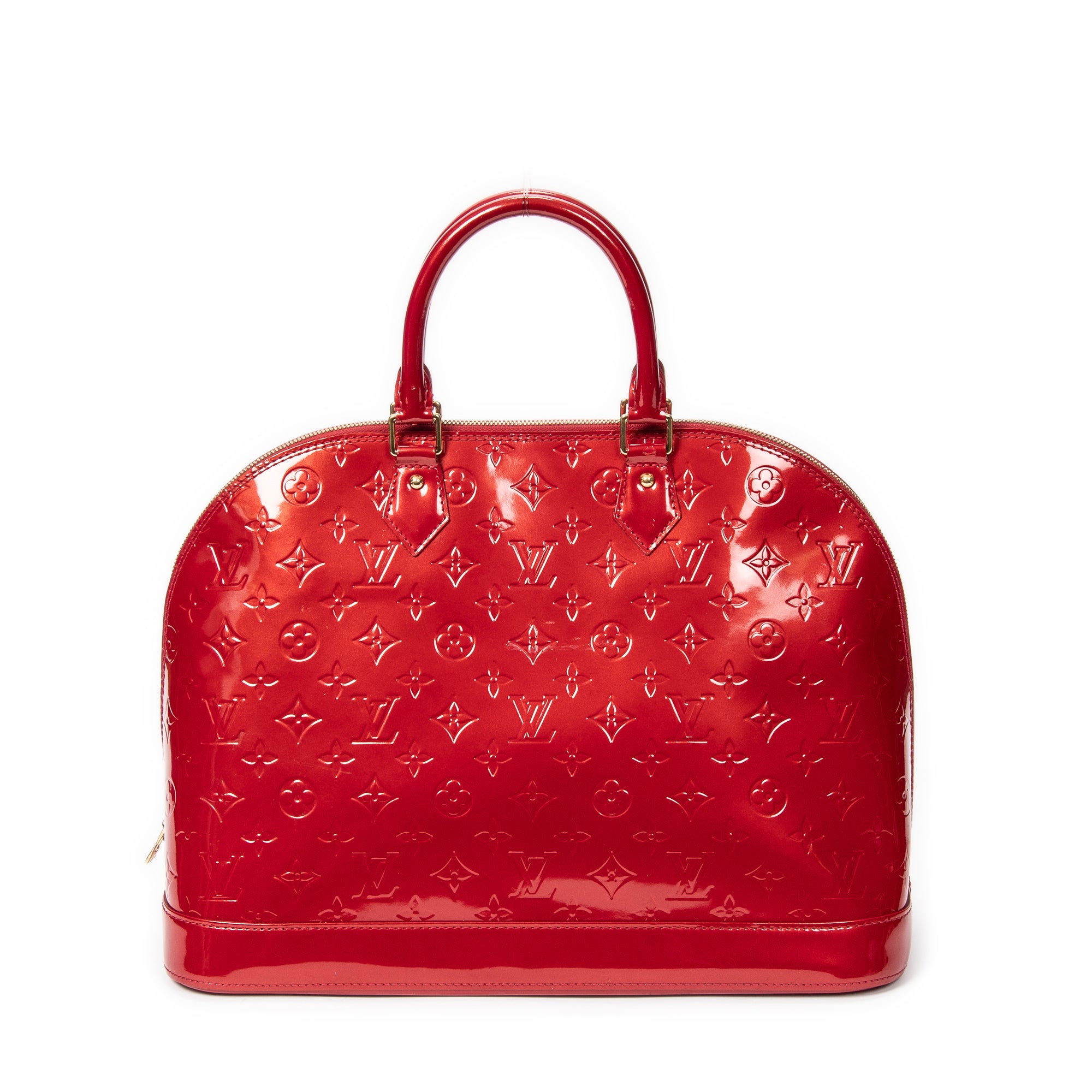 Bolso de mano Alma GM Vernis Monogram Rojo