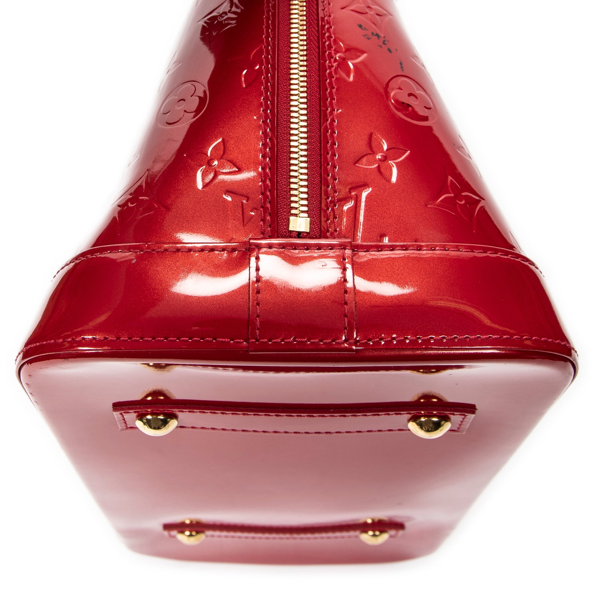 Bolso de mano Alma GM Vernis Monogram Rojo