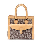 Shoulder Bag Trotter Front Pocket Tote Beige Diorissimo Canvas