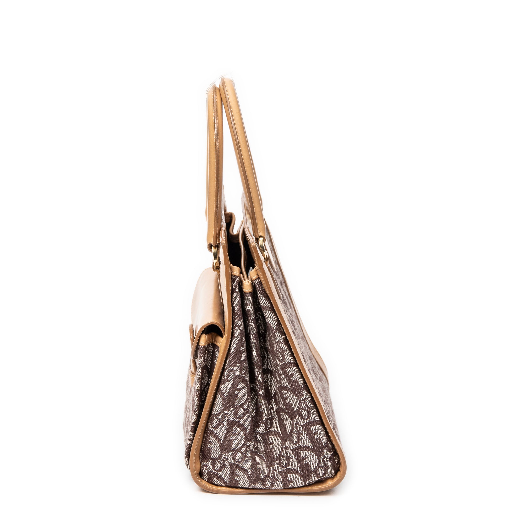 Shoulder Bag Trotter Front Pocket Tote Beige Diorissimo Canvas