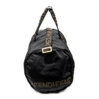 Travel Bag Vintage Large Logo Duffle Black Nylon Canvas