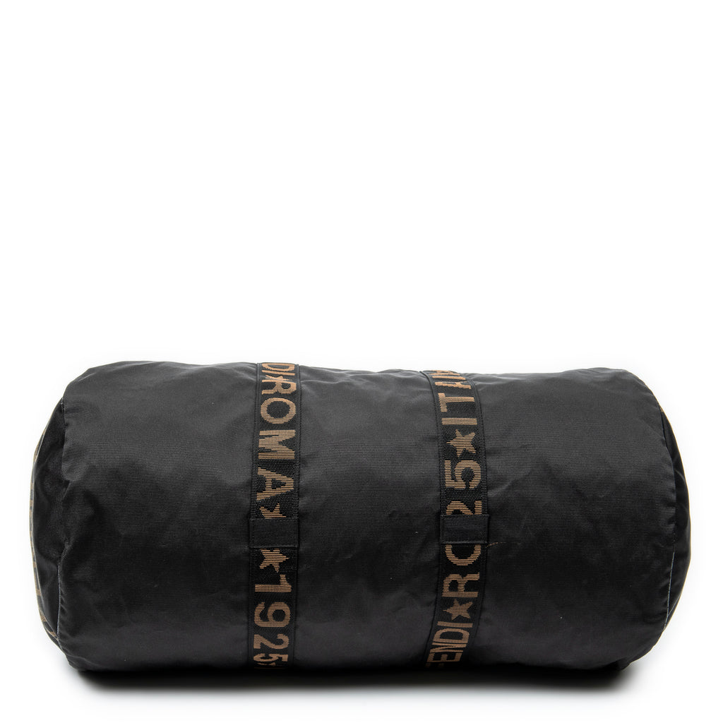 Travel Bag Vintage Large Logo Duffle Black Nylon Canvas