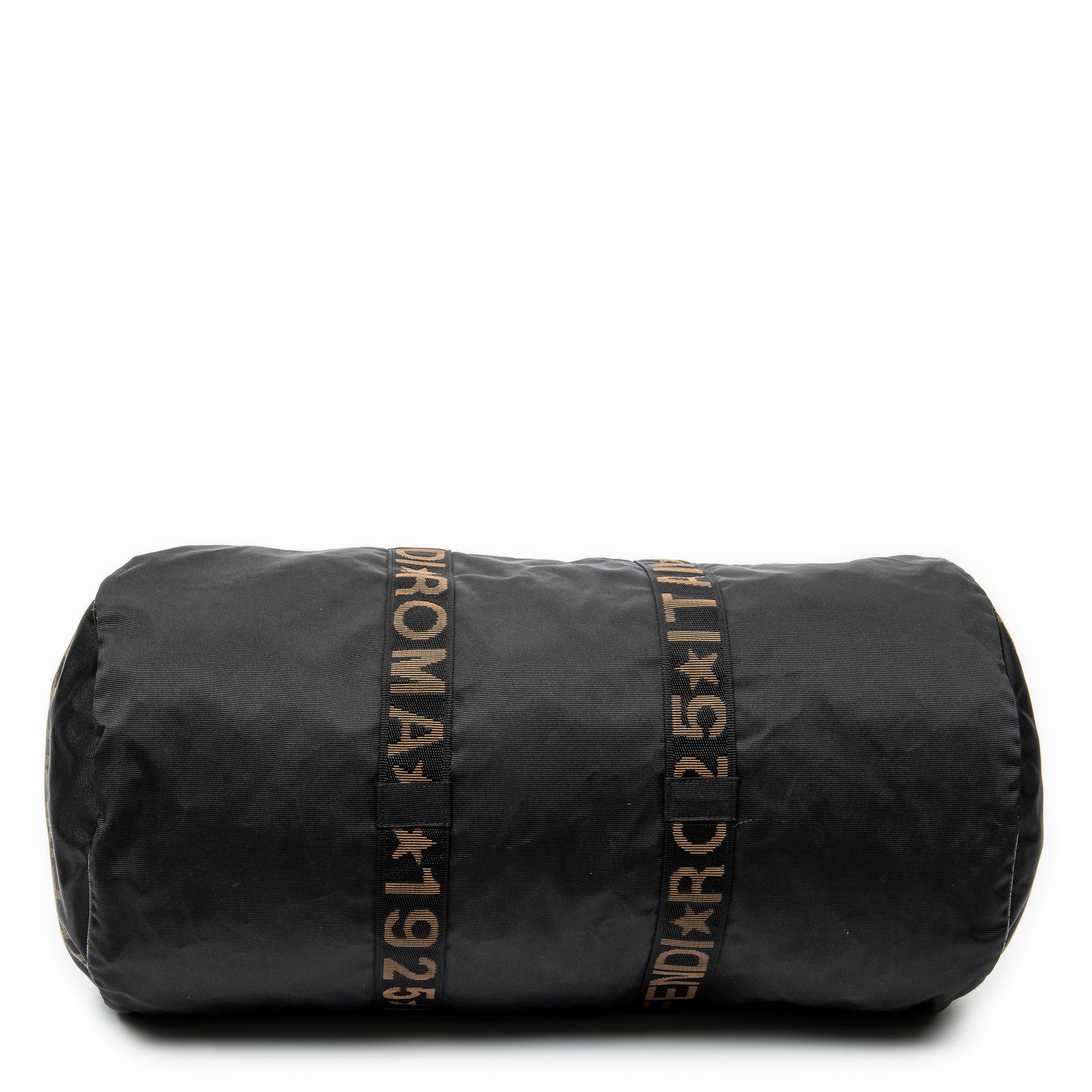 Travel Bag Vintage Large Logo Duffle Black Nylon Canvas