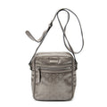 Shoulder Bag Zip Crossbody Metallic Rose Guccissima Imprint Coated Canvas