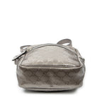 Shoulder Bag Zip Crossbody Metallic Rose Guccissima Imprint Coated Canvas