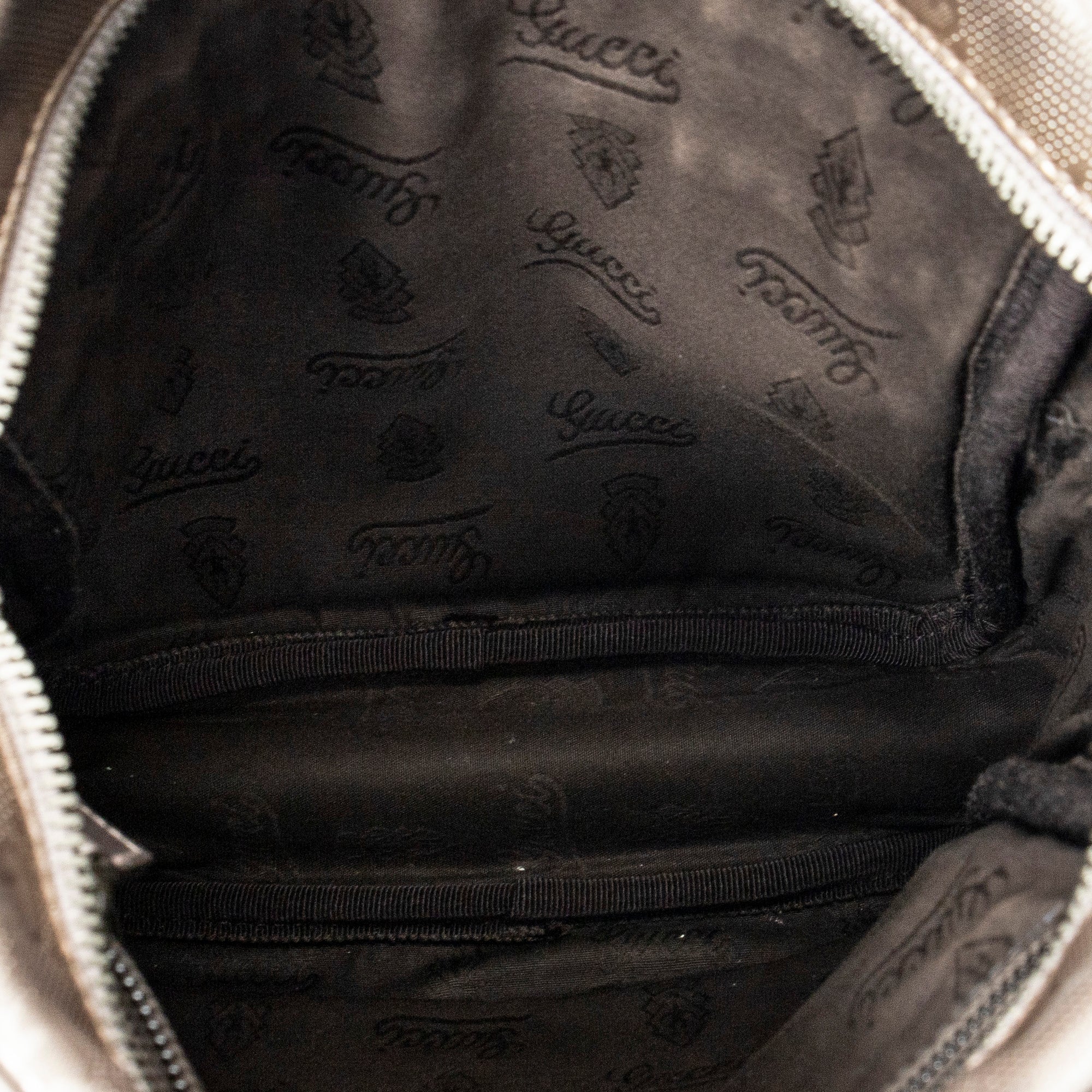 Shoulder Bag Zip Crossbody Metallic Rose Guccissima Imprint Coated Canvas