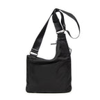 Shoulder Bag Saddle Crossbody Black Nylon Canvas