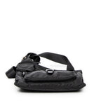 Shoulder Bag Saddle Crossbody Black Nylon Canvas