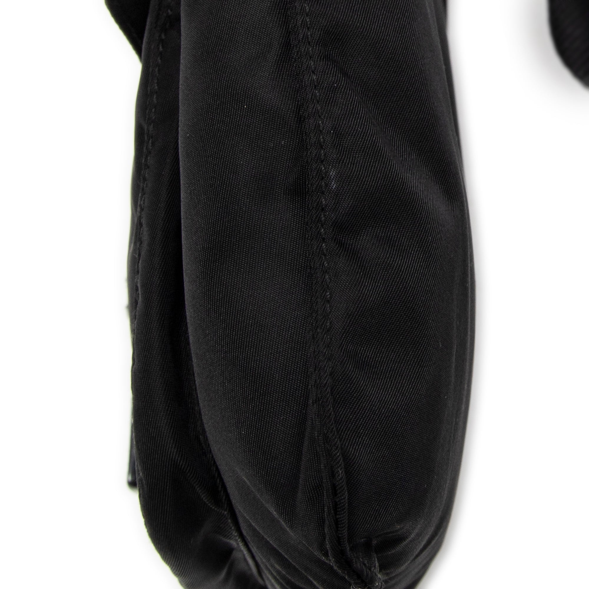 Shoulder Bag Saddle Crossbody Black Nylon Canvas
