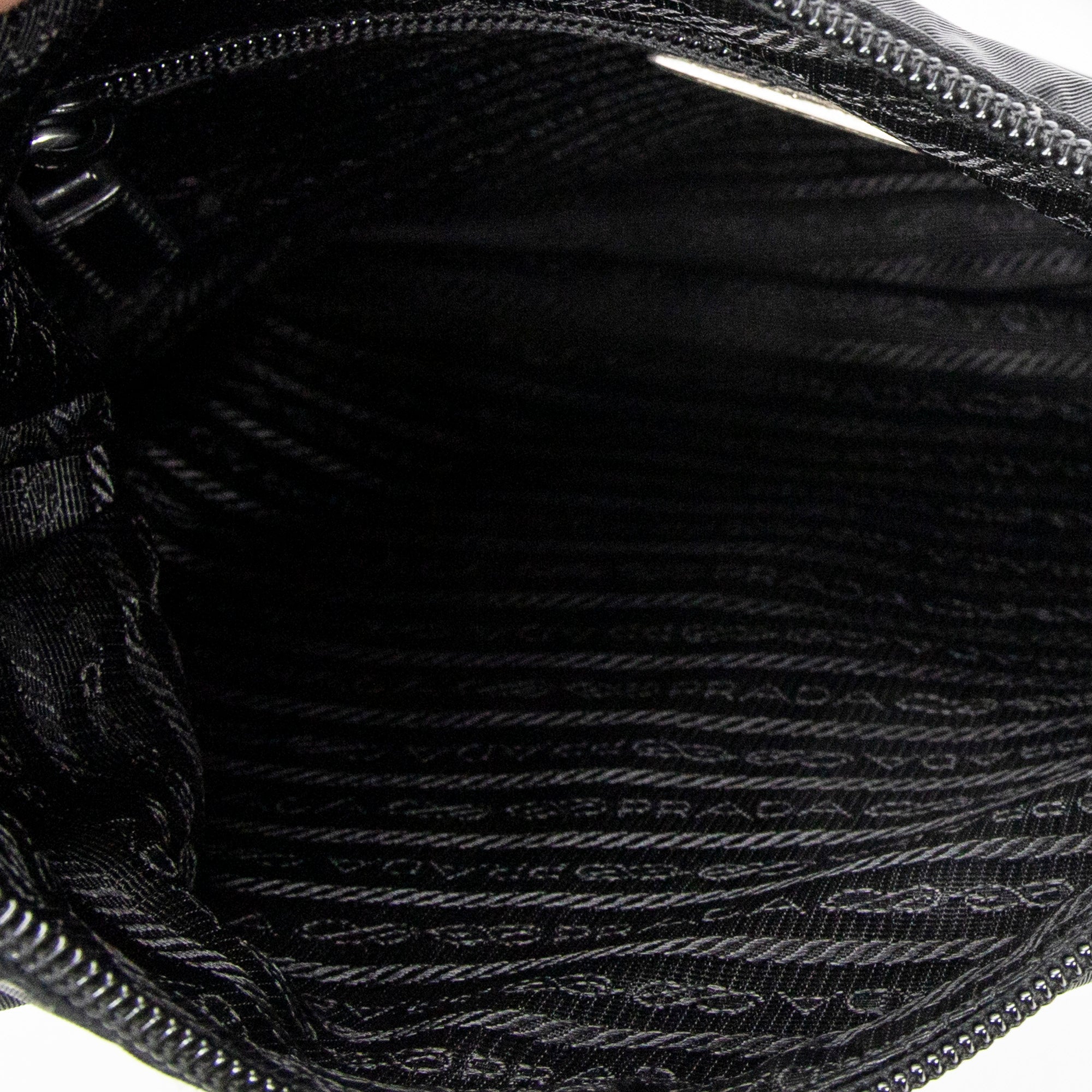 Shoulder Bag Saddle Crossbody Black Nylon Canvas