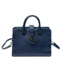 Shoulder Bag Small Monogram Cabas Blue Smooth Calfskin Leather
