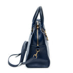 Shoulder Bag Small Monogram Cabas Blue Smooth Calfskin Leather