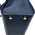 Shoulder Bag Small Monogram Cabas Blue Smooth Calfskin Leather