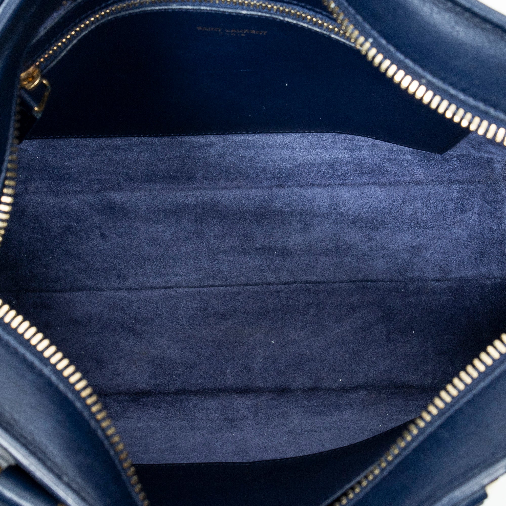 Shoulder Bag Small Monogram Cabas Blue Smooth Calfskin Leather