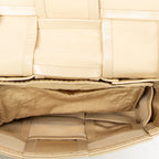 Bolso de hombro mini Cassette bandolera beige piel Intrecciato maxi