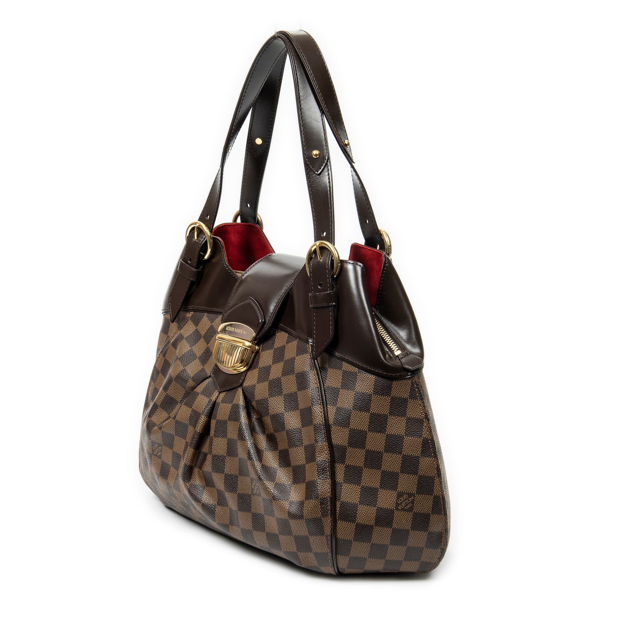 Shoulder Bag Sistina GM Brown Damier Ebene