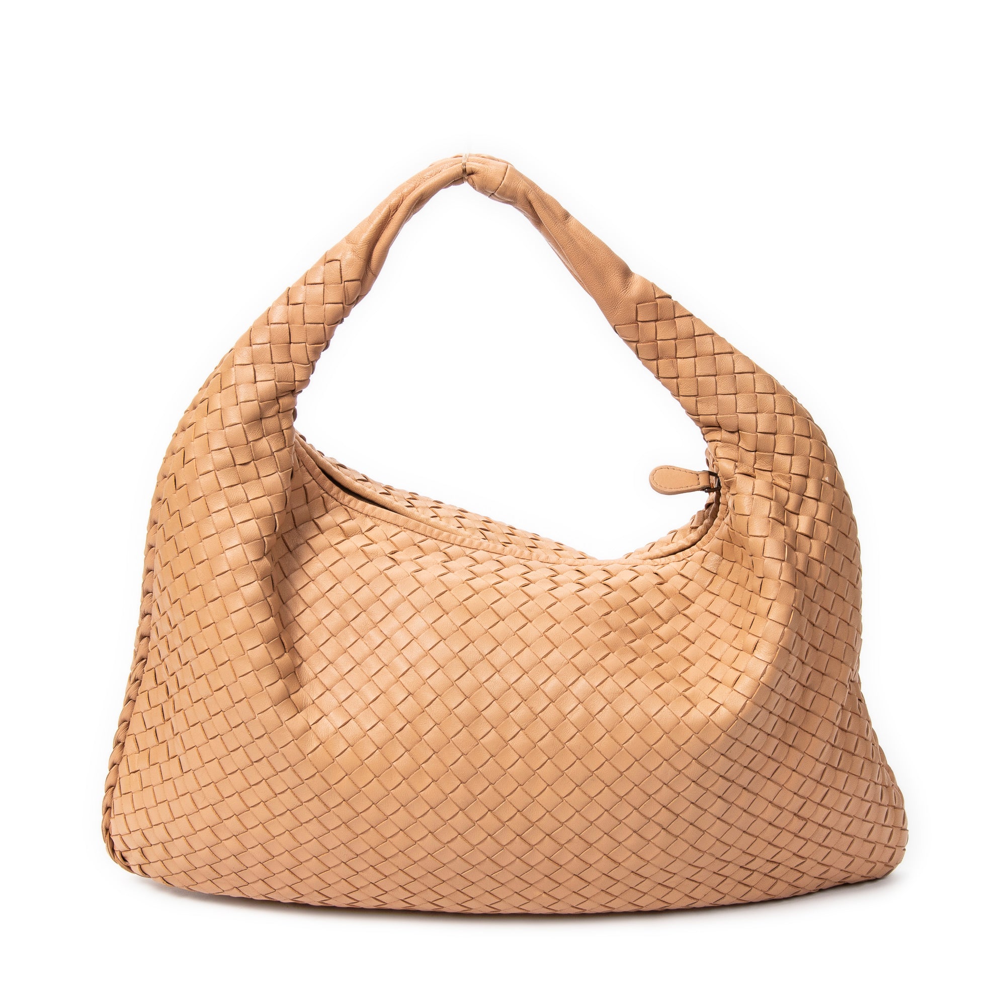 Shoulder Bag Veneta Hobo Beige Intrecciato Leather