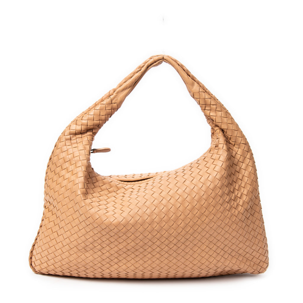 Bolso de hombro Veneta Hobo Piel Intrecciato Beige
