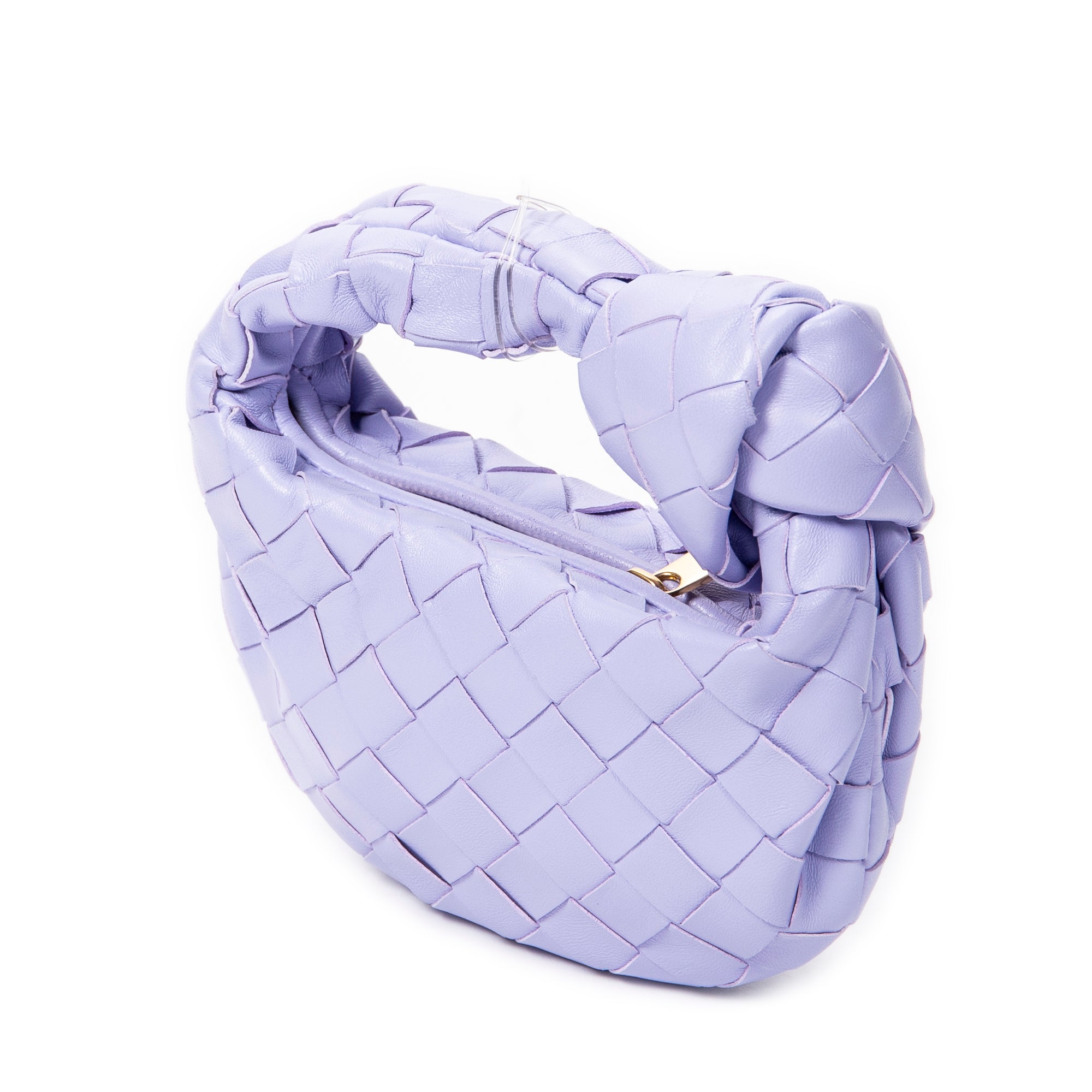 Handbag Micro Candy Jodie Lilac Intrecciato Leather