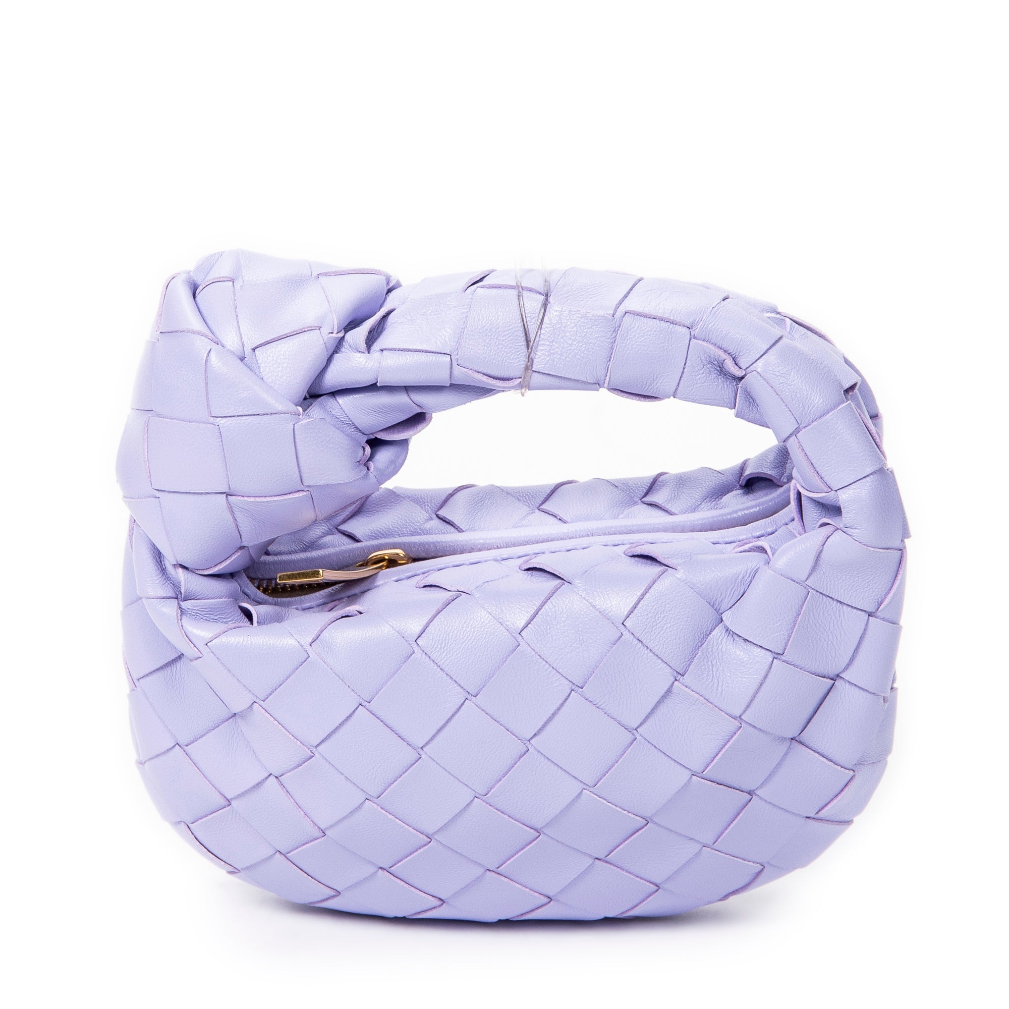 Handbag Micro Candy Jodie Lilac Intrecciato Leather