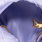 Handbag Micro Candy Jodie Lilac Intrecciato Leather