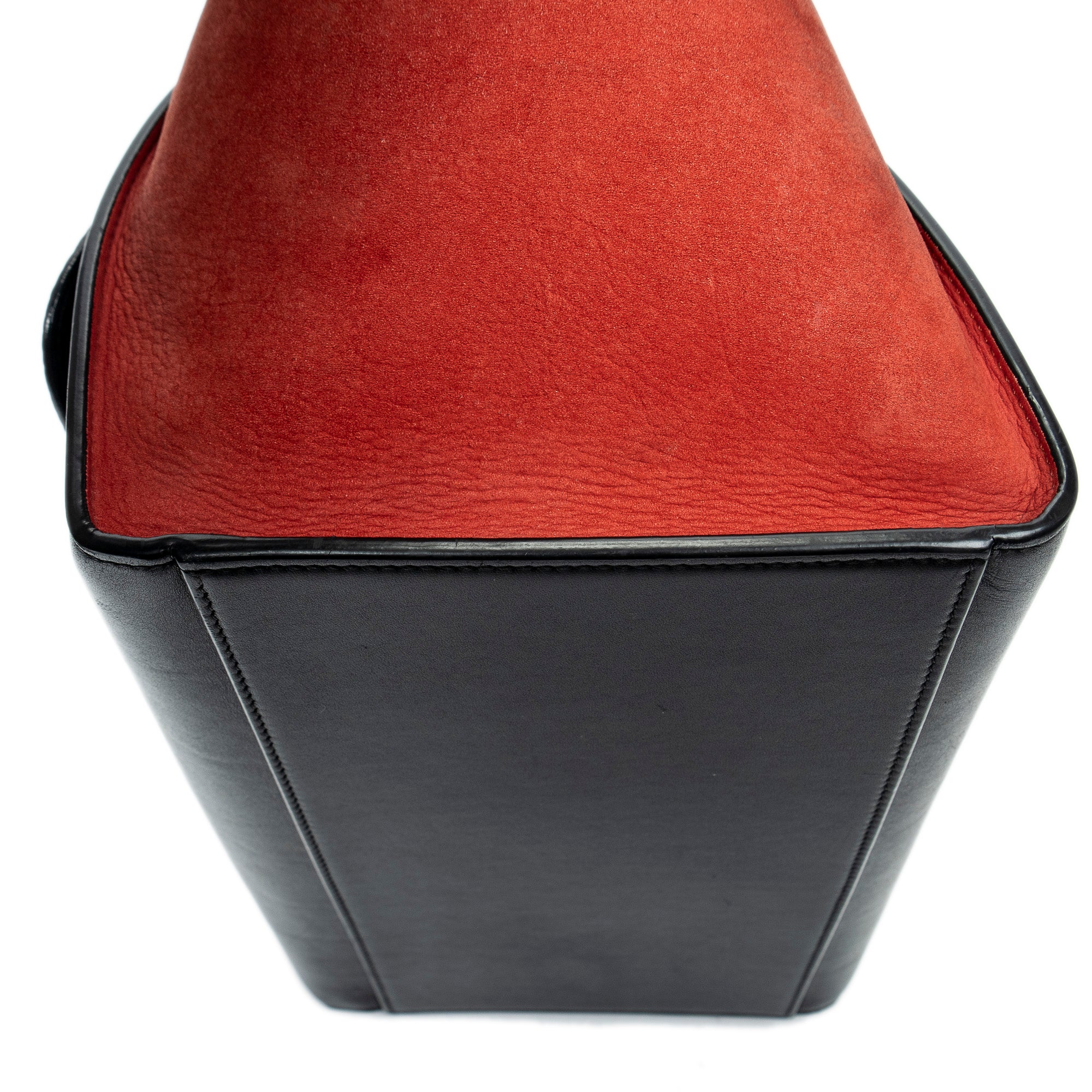 Shoulder Bag Small Tricolor Trapeze Black Grained Calfskin Leather
