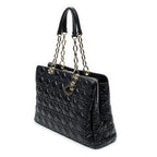 Bolso de Hombro Dior Soft Shopping Tote Piel de Cordero Acolchada Negra