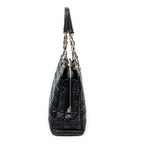 Bolso de Hombro Dior Soft Shopping Tote Piel de Cordero Acolchada Negra
