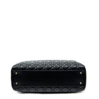 Bolso de Hombro Dior Soft Shopping Tote Piel de Cordero Acolchada Negra