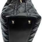 Bolso de Hombro Dior Soft Shopping Tote Piel de Cordero Acolchada Negra