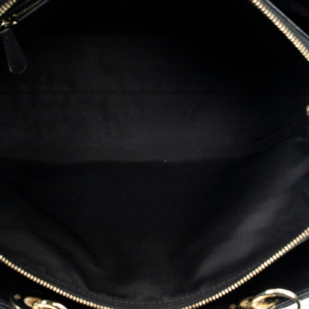 Bolso de Hombro Dior Soft Shopping Tote Piel de Cordero Acolchada Negra