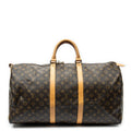 Travel Bag Keepall 55 Brown Monogram Canvas