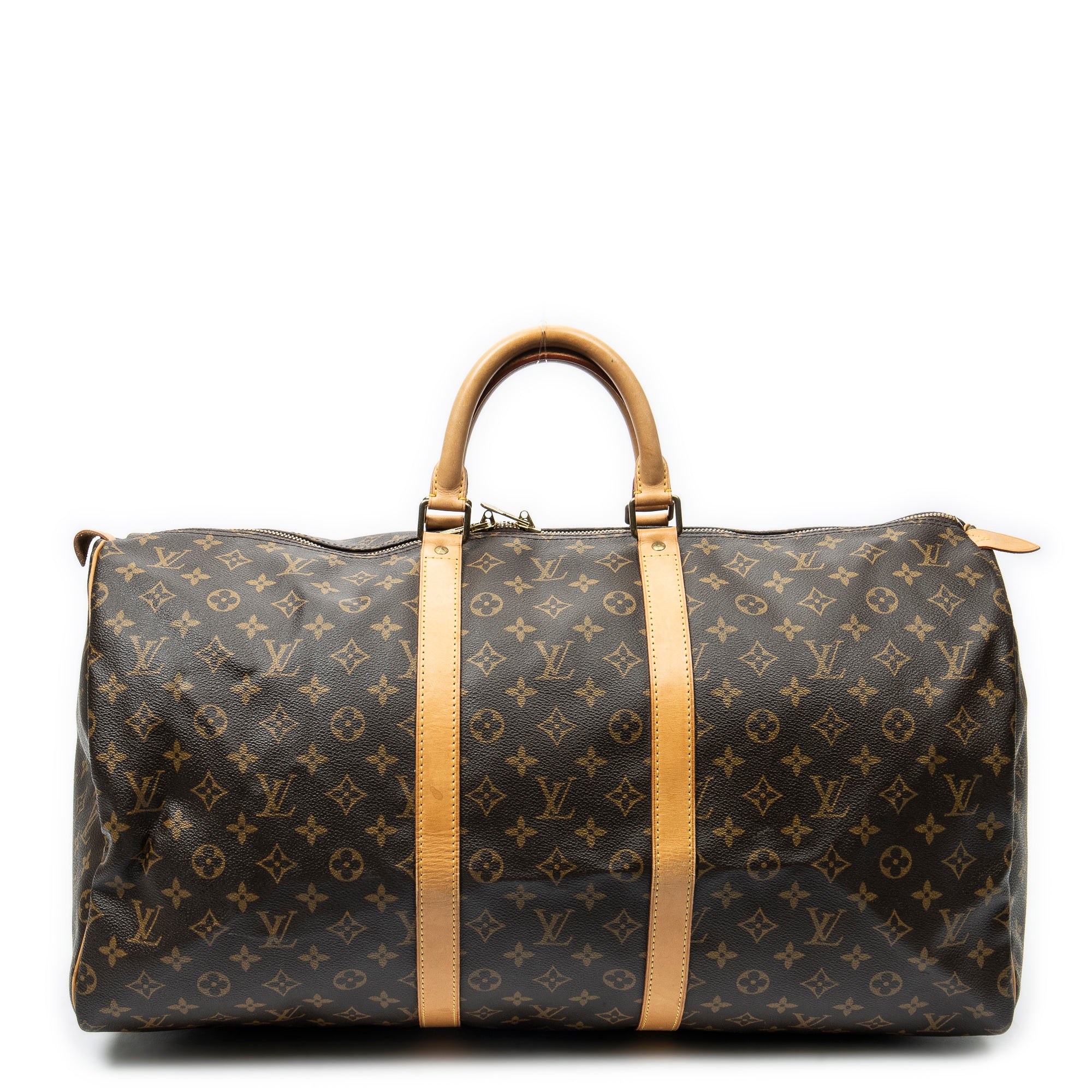 Travel Bag Keepall 55 Brown Monogram Canvas