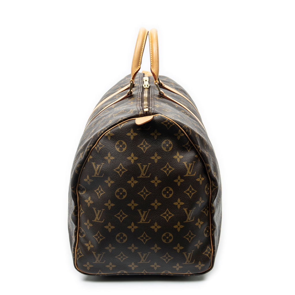 Travel Bag Keepall 55 Brown Monogram Canvas