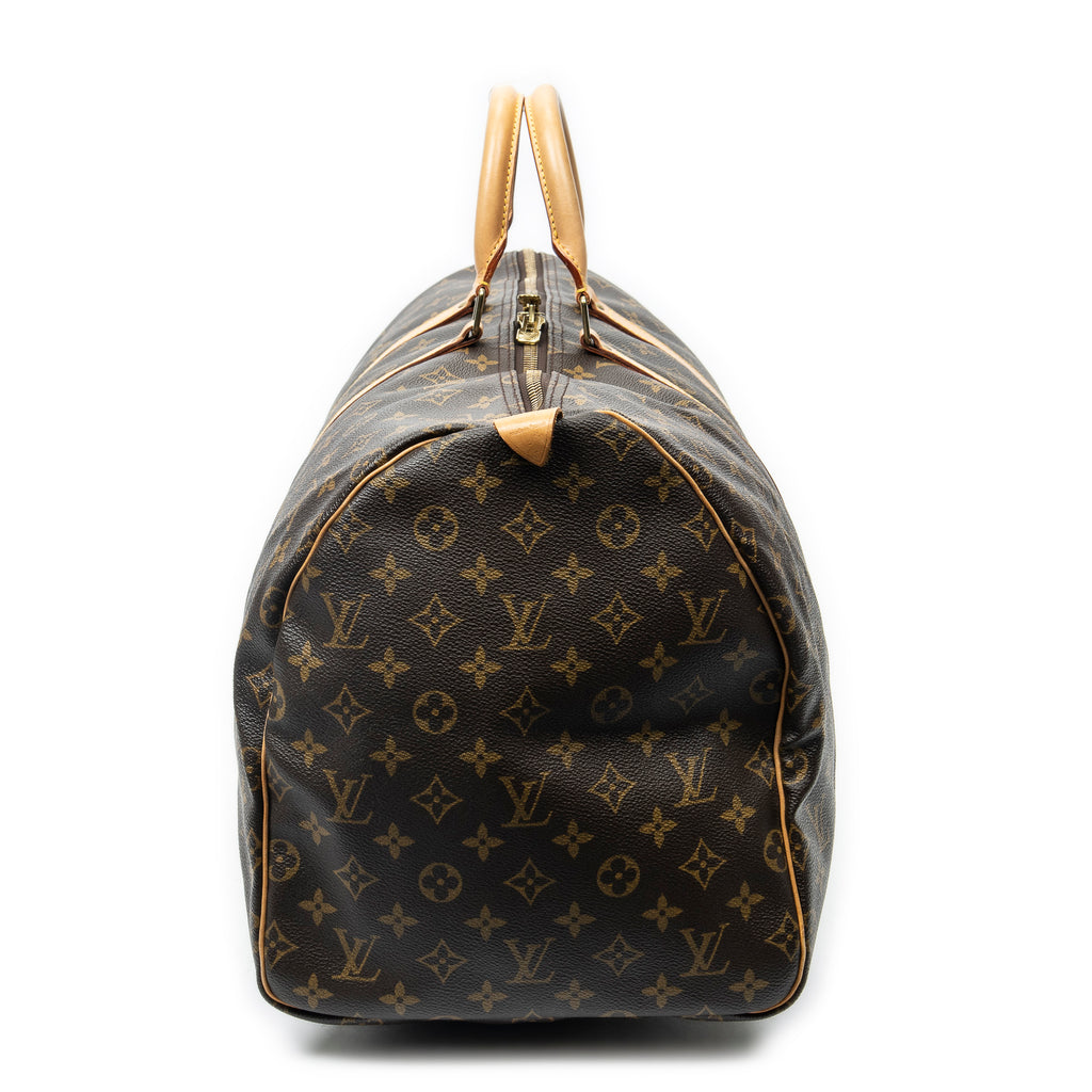 Travel Bag Keepall 55 Brown Monogram Canvas