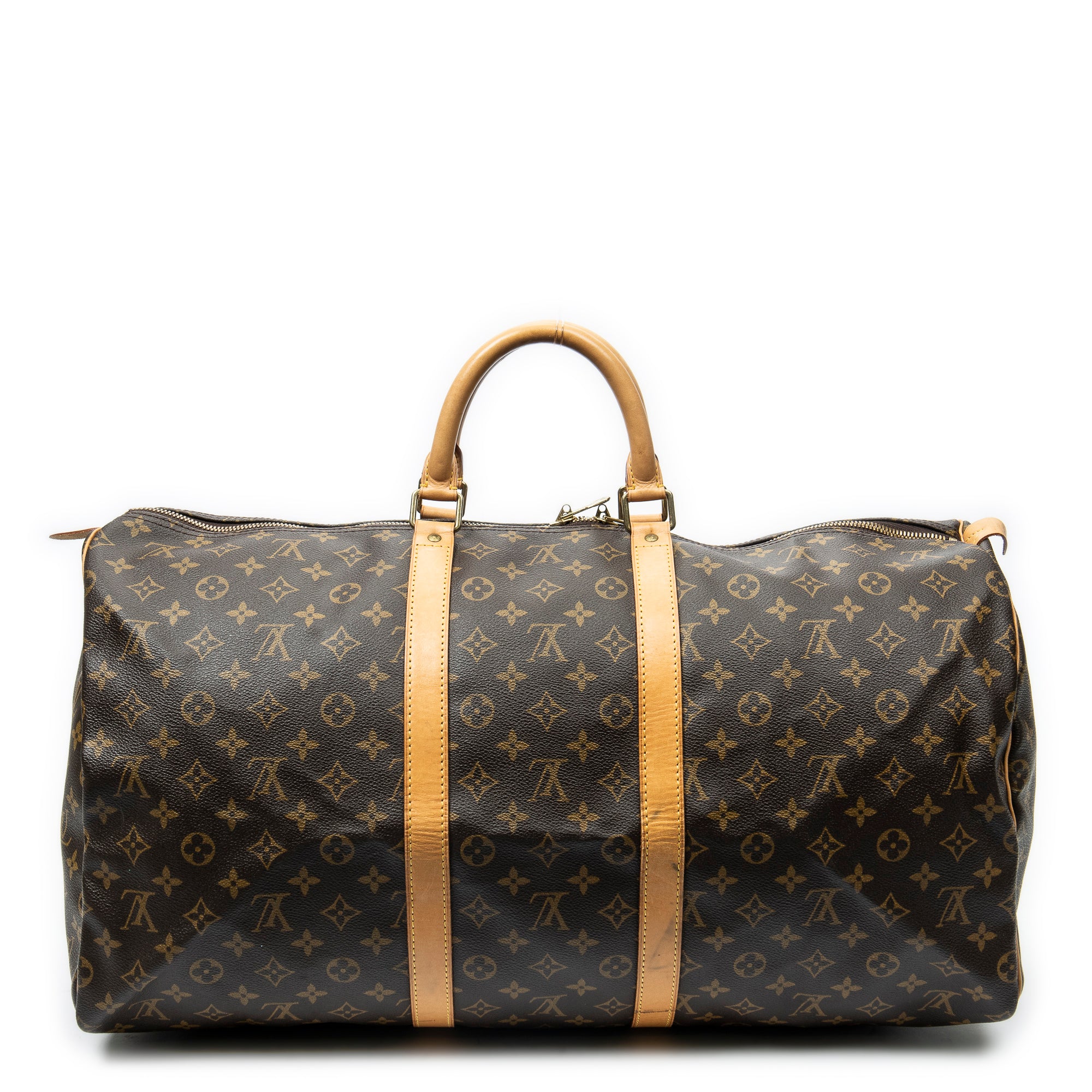 Travel Bag Keepall 55 Brown Monogram Canvas