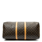 Travel Bag Keepall 55 Brown Monogram Canvas